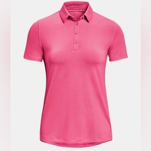 NWT Under Armor Women’s Small Pink Zinger Short Sleeve Polo Golf